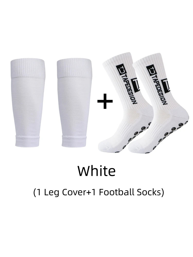 1 pair of combination TC anti-skid sports socks, football socks, and leg protection