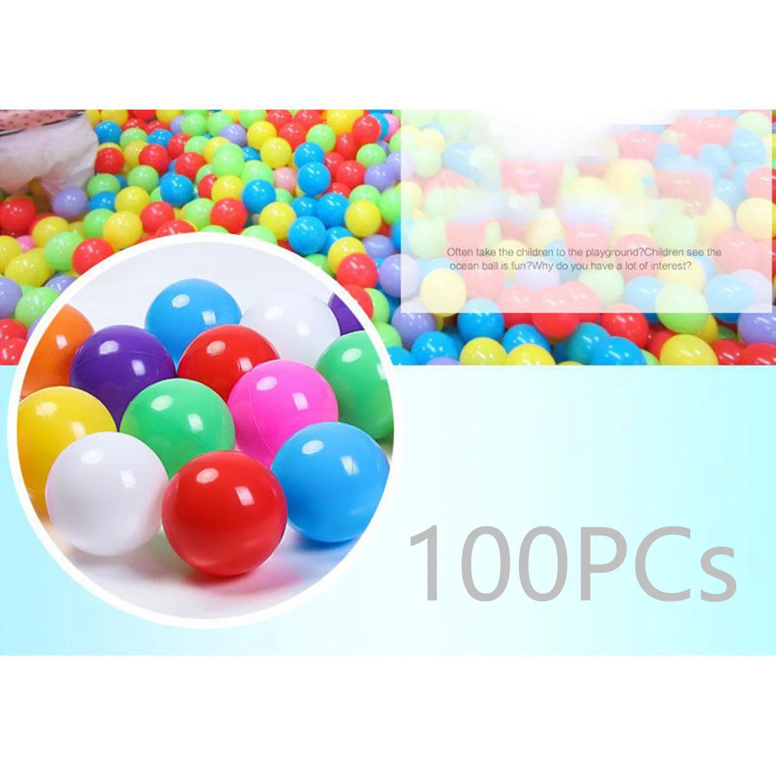 100Pcs 55MM Baby Plastic Balls Water Pool Ocean Ball Games for Children Swim Pit Play House Outdoors Sport Ball Tents