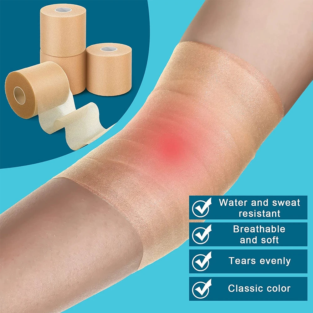 1Roll Skin Film Self-adhesive Elastic Bandage Wrist Elbow Knee Wrist Ankle Wrap - Men Women Athletic Tape