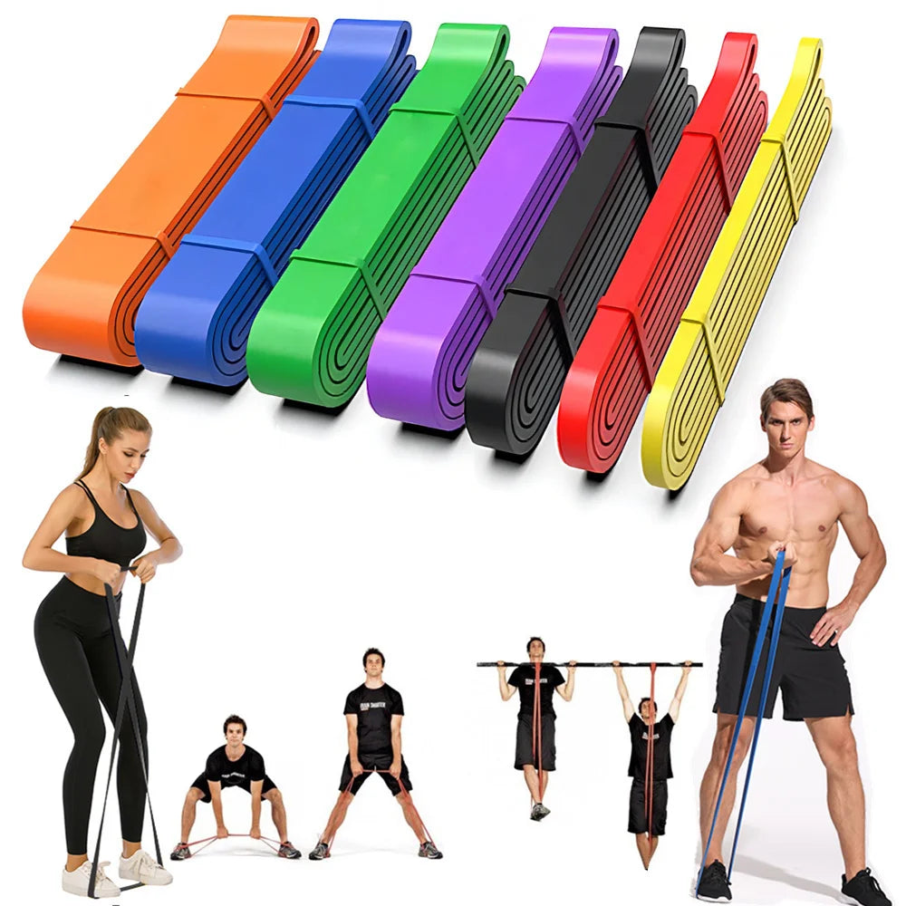 208cm Stretch Resistance Band Exercise Expander Elastic Fitness Bands Pull Up Assist Bands for Training Pilates Home Gym Workout
