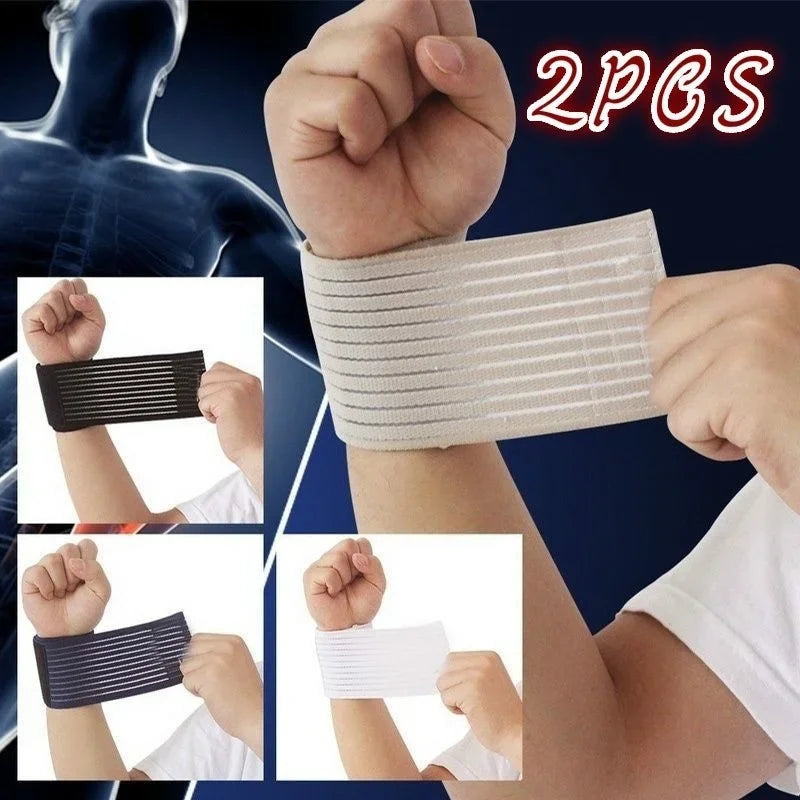 2PCS/set Sport Wristbands Compression Knee Pad Joint Tape Gym Elastic Bands Elbow Bandage Breathable