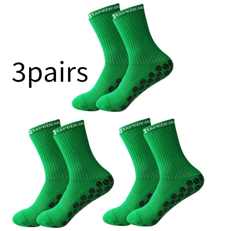 3 pairs of professional anti slip sports socks, non slip rubber grip pads, football socks, yoga jump rope boxing