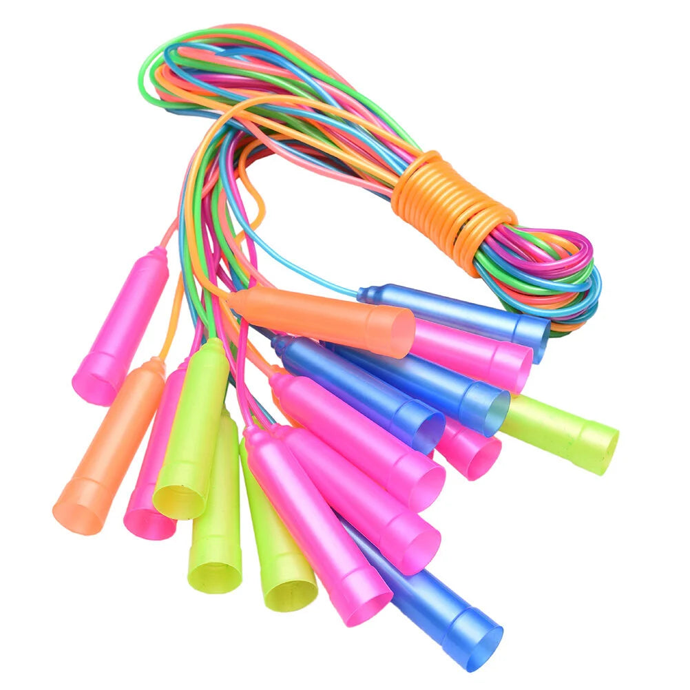 8Pcs Colorful Plastic Skipping Rope Kid Toys Toddler Outdoor Major Exercising Kids Jump Ropes Abs Fitness Rope