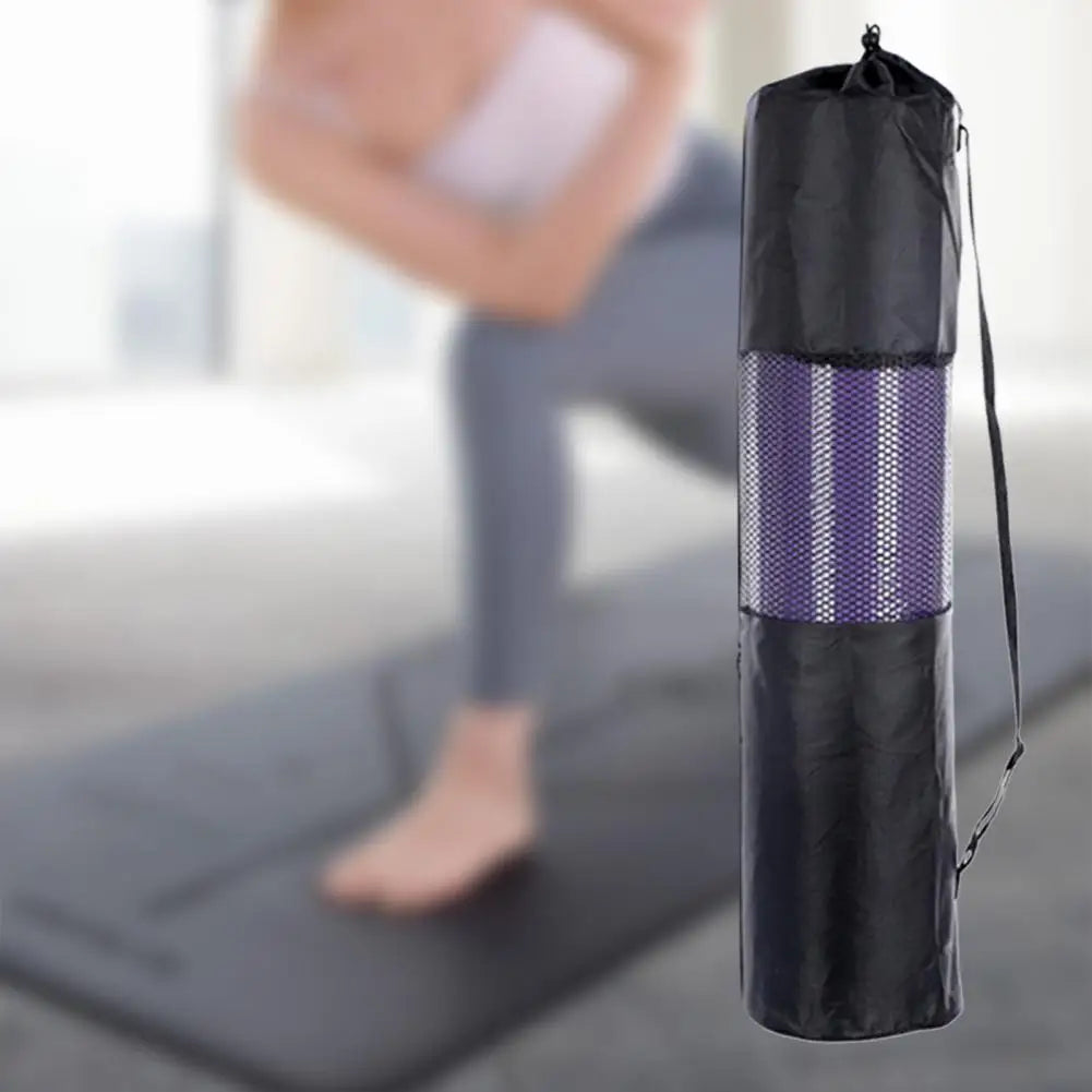 Adjustable Adjustable Strap Mesh Polyester Yoga Pilates Mat Bag