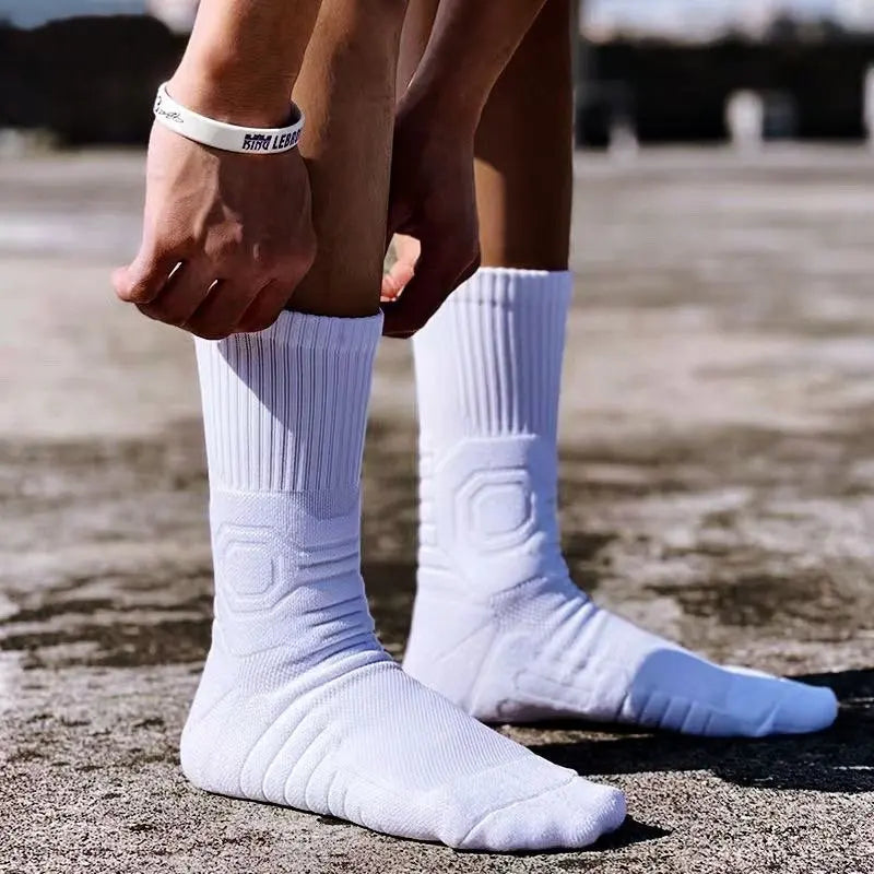 Basketball socks, long tube, thickened towel bottom, elite socks, high top protection, anti slip and shock-absorbing sports high