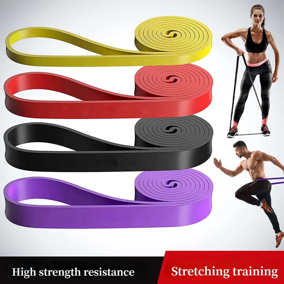 Fitness Elastic Belt Pull-ups Resistance Band Strength Training Elastic Rope Men Women Yoga Stretching Auxiliary