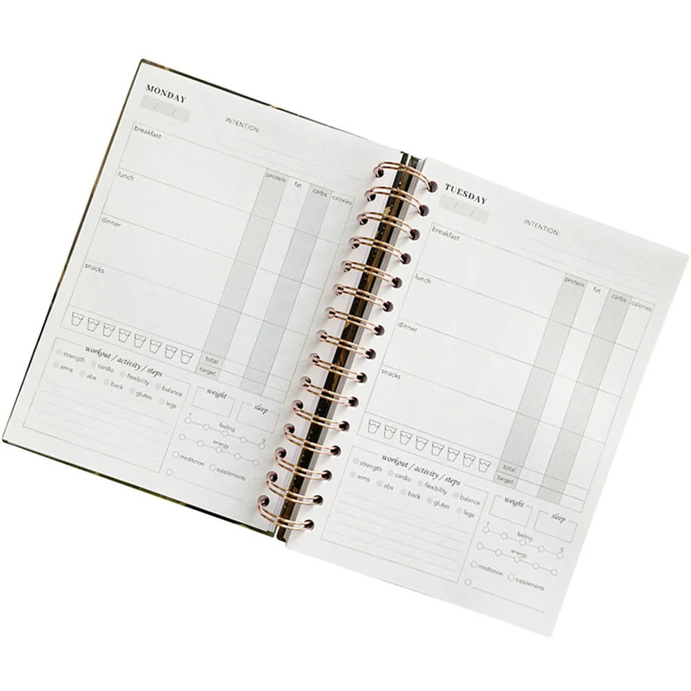 Fitness Exercise Planning Notepad Daily Schedule Notepad Coil Notebook Daily Training