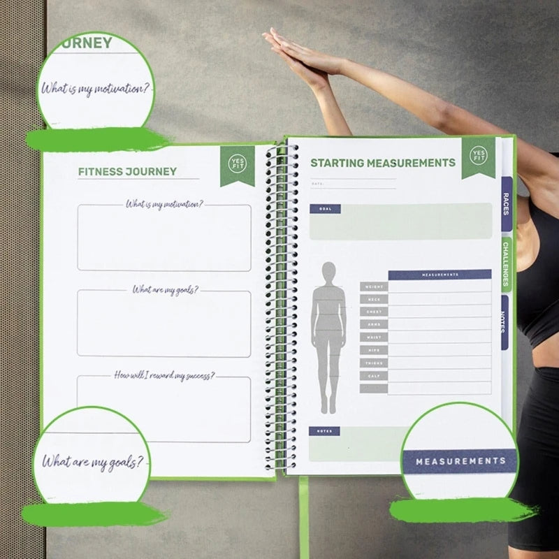 Fitness Journal Workout Log-Book Fitness Planner Daily Log Planner for Men & Women Weight Loss,Lifting,to Track