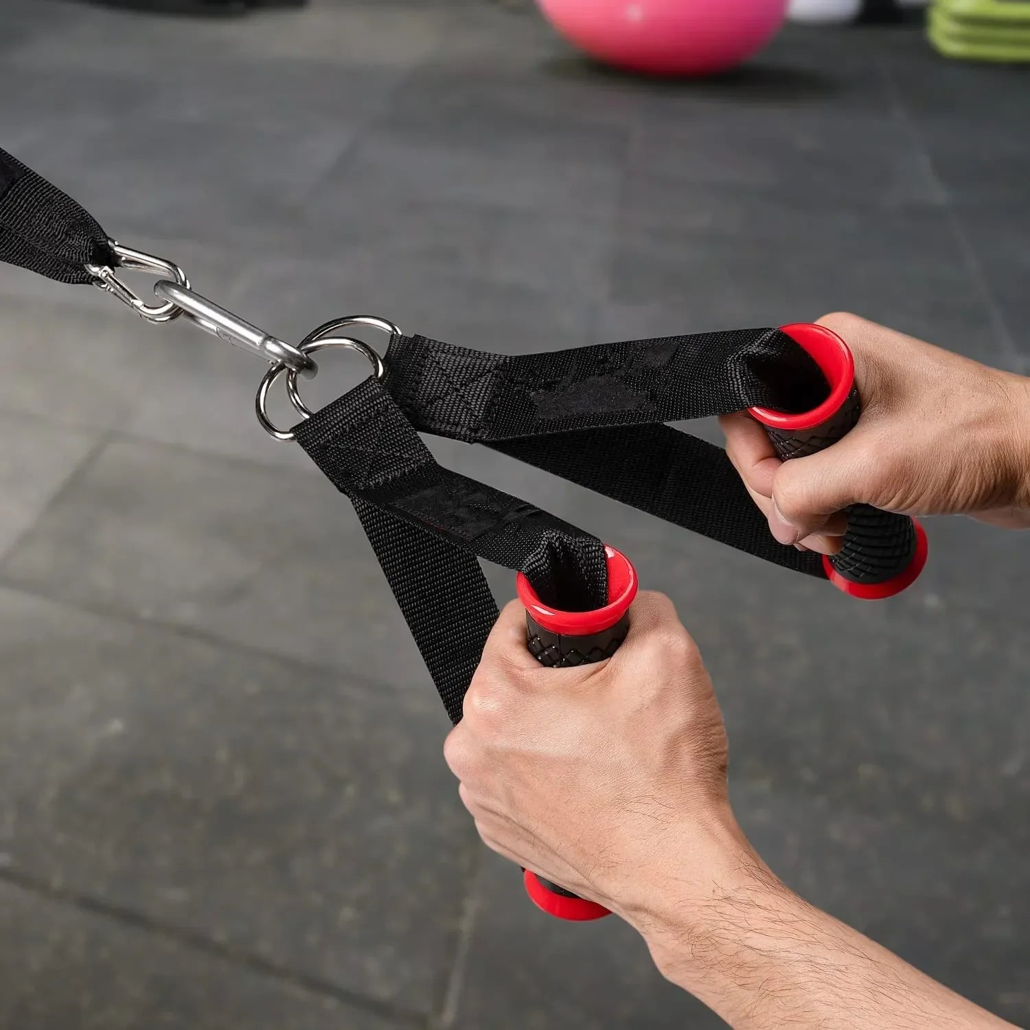 Gym Grip Resistance Bands Handles Fitness Anti-slip Grip Strong Nylon Webbing Grip