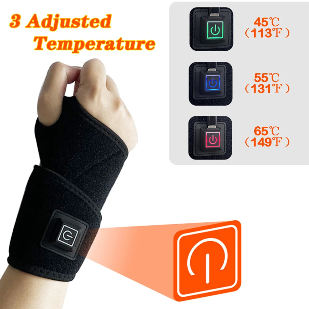 Hand Massager for Arthritis Wristband Physiotherapy Heating Pad Wrist Massager Sports Fitness Joint Pain Relief Wrap