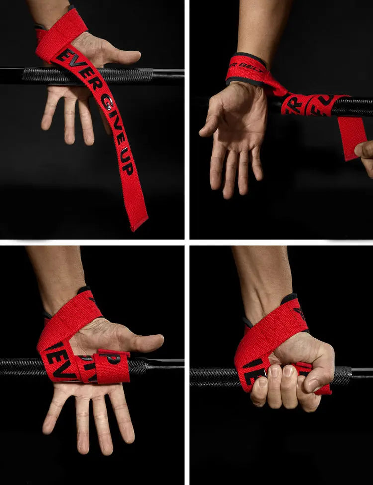 MKAS 1 Pair Gym Lifting Straps Fitness Gloves Anti-slip Hand Wraps Wrist Straps Support For Weight Lifting Powerlifting Training