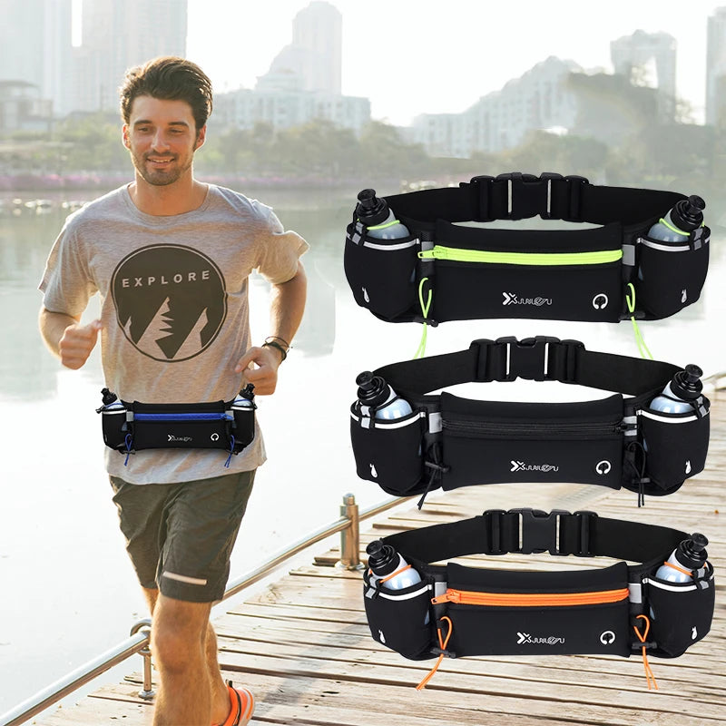 Man/Woman Marathon Trail Running Waist Pack For Phone Water Bottle Sports Fanny Pack Fitness Dual Pocket