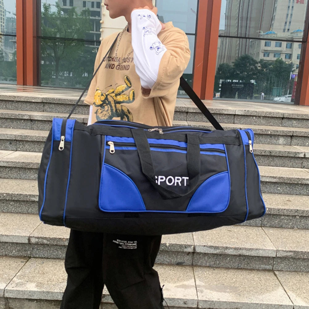 Oxford Fitness Bag Multifunctional Yoga Sports Backpack Wear-resistant Adjustable Shoulder Strap with Zipper