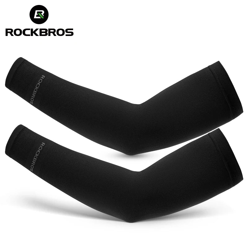 ROCKBROS Ice Silk Bicycle Sleeves Summer Breathable Cycling Arm Protection Outdoor Sun UV Protect Sports