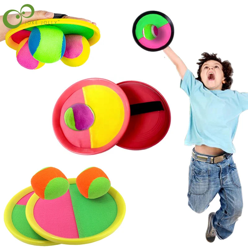 Set Kids Sucker Sticky Ball Toy Outdoor Sports Catch Ball Game Set Throw And Catch Parent-Child Interactive Outdoor Toys WYW