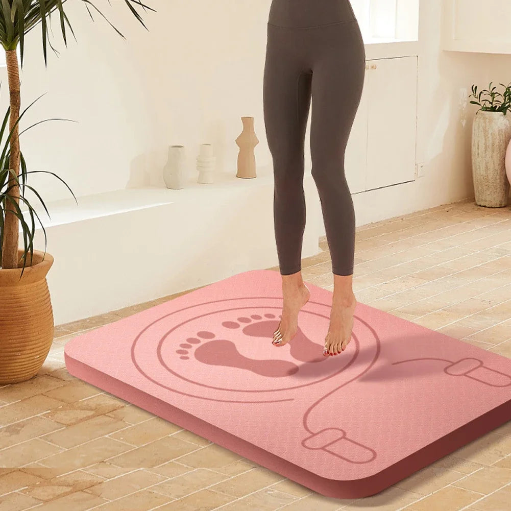 TPE Yoga Mat Professional Shock Absorption Non-Slip Sound Insulation Cordless Skipping Mat Sports Weight Loss Fitness Cushion