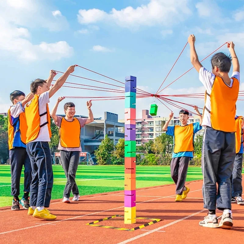 Teamwork Games Tower Building Outdoor Sports Toys Team Building Games Company Activity Adult Kid Sensory Equipment
