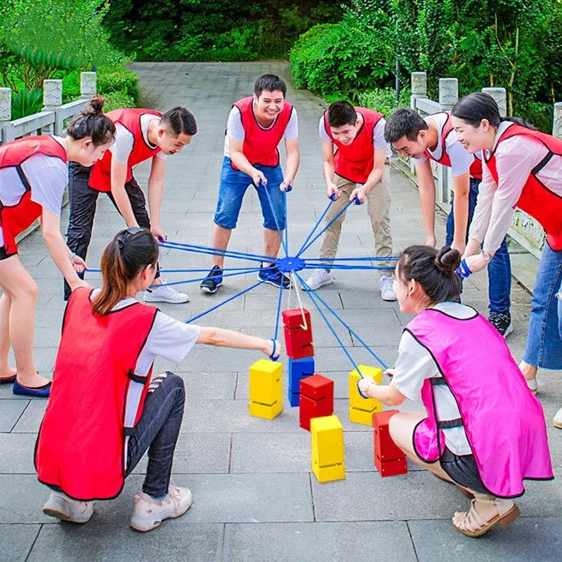 Teamwork Games Tower Building Outdoor Sports Toys Team Building Games Company Activity Adult Kid Sensory Equipment