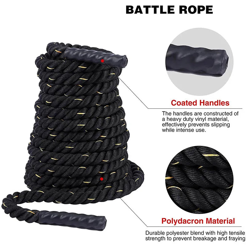 Weighted Jump Rope Gym Outdoor Home Fitness Exercise Physical Training Battle Rope Battling Strength