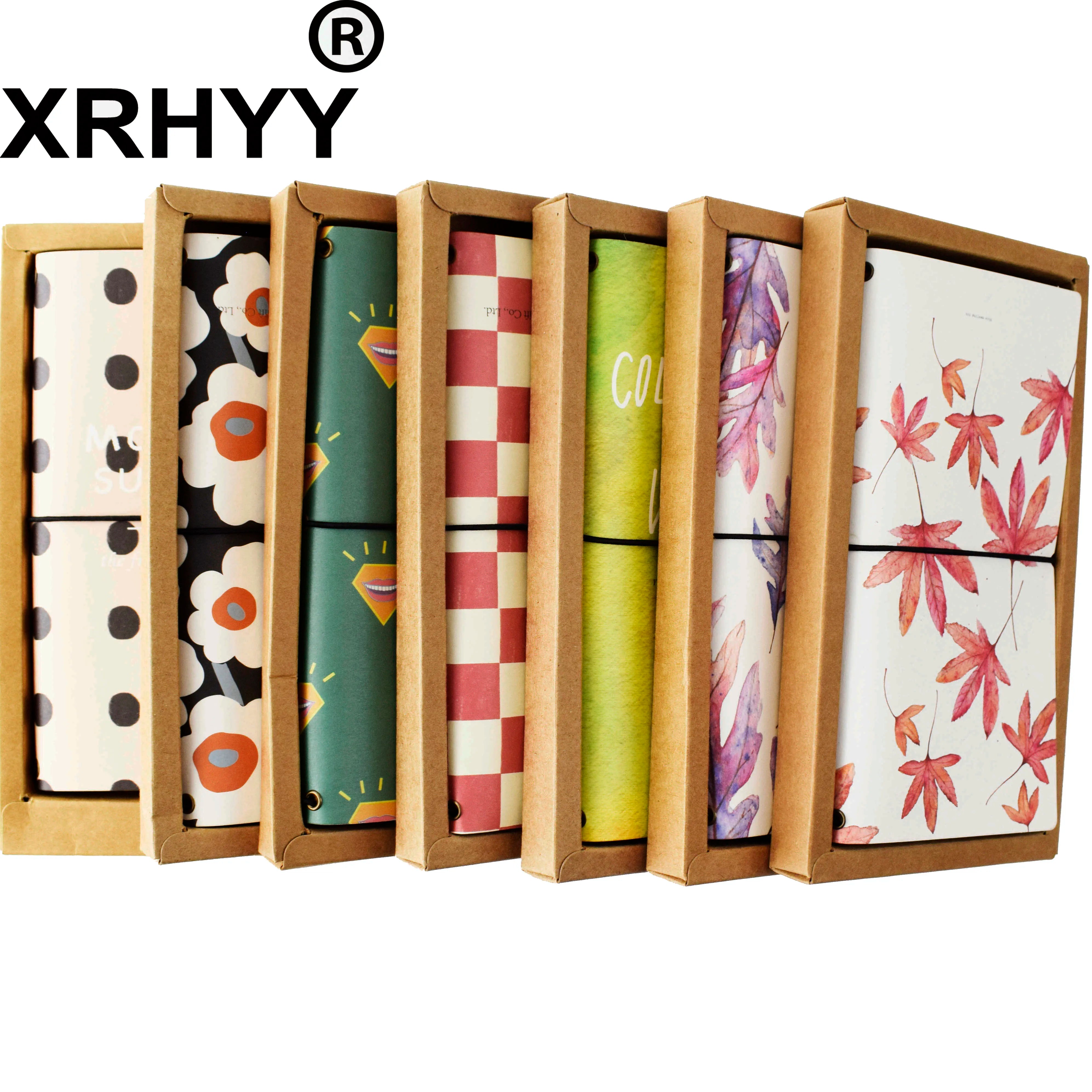 XRHYY Vintage Traveler's Notebook Hard Cover Planner Diary Book Exercise Composition Binding Notepad