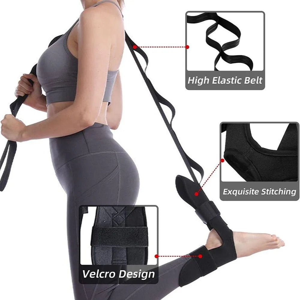 Yoga Flexibility Stretch Band Ballet Gym Trainer Yoga Leg Fascia Stretcher Strap Gym Tension Band Yoga Rope Ligament