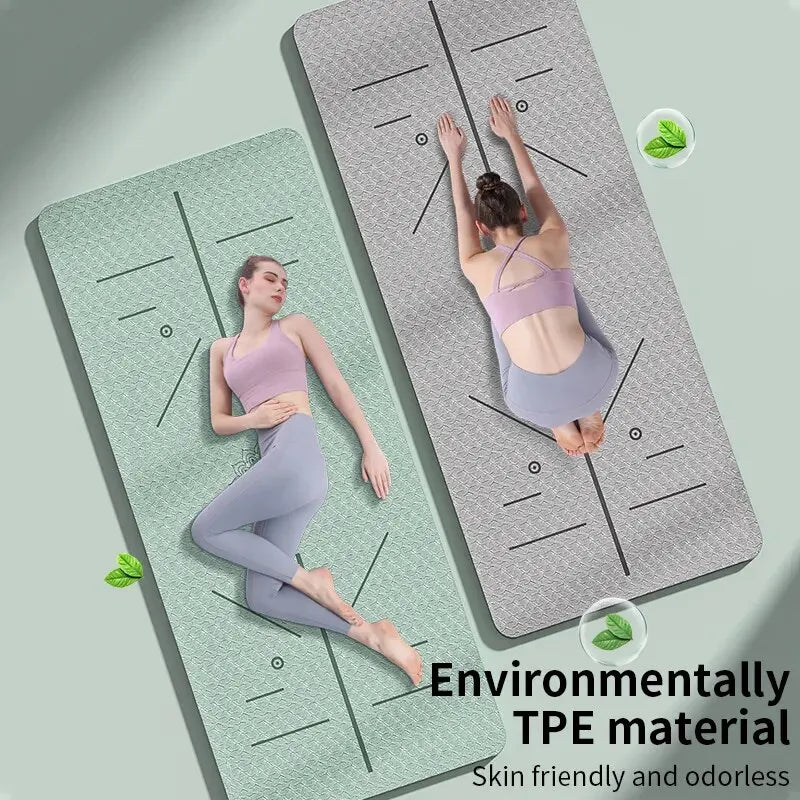 Yoga Mat Non Slip, Eco Friendly Fitness Exercise Mat with Carrying Strap,Pro Yoga Mats for Women,Workout Mats for Home