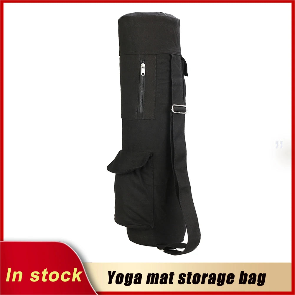 Yoga Mat Storage Bag Multifunctional Yoga Bag Large Capacity Sports Fitness Bag Yoga Backpack Canvas Cover Bag for Women Man