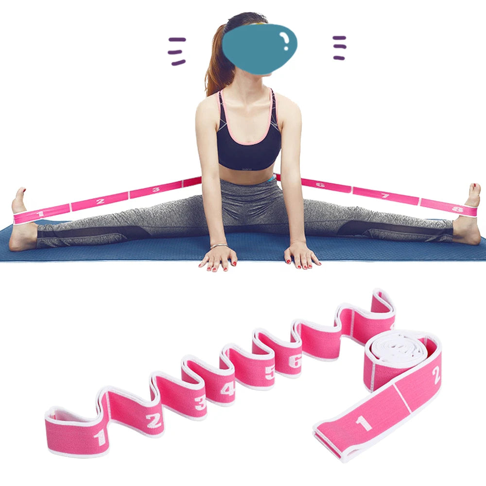 Yoga Pull Strap Belt Polyester Latex Elastic Latin Dance Stretching Band Loop Yoga Pilates GYM Fitness Exercise