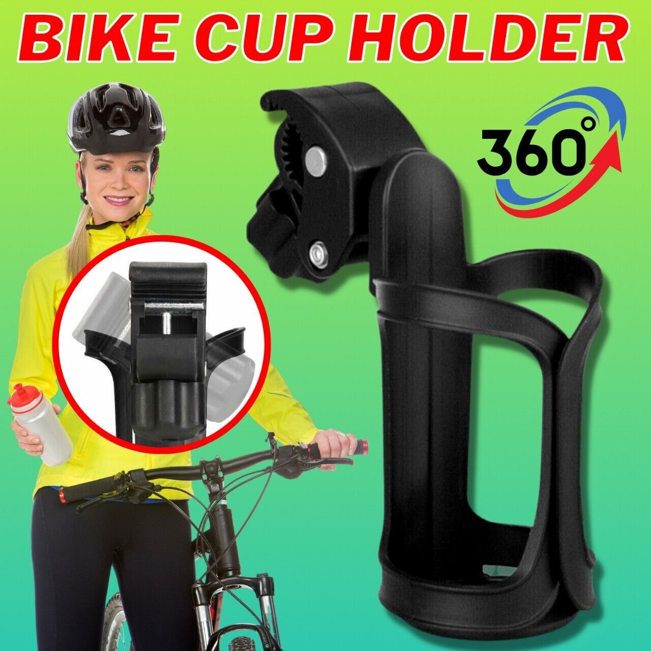 Bike Cup Holder Cycling Beverage Water Bottle Cage Mount Drink Bicycle Handlebar